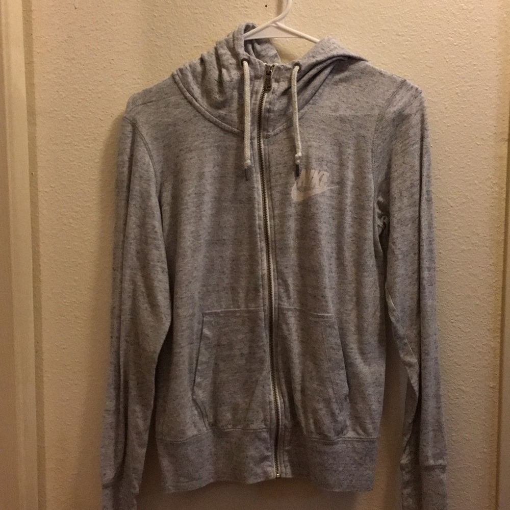 Light grey Nike zip-up