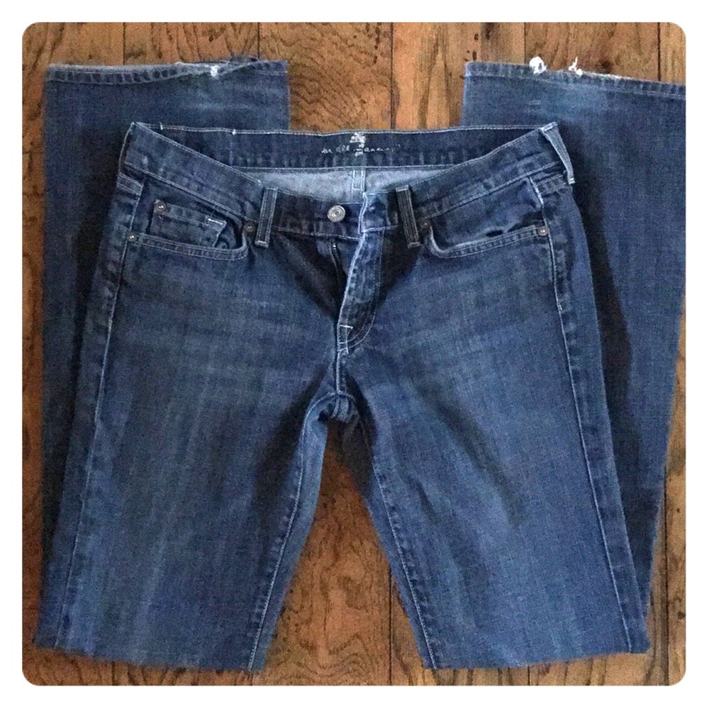 7 for all mankind boot cut low rise