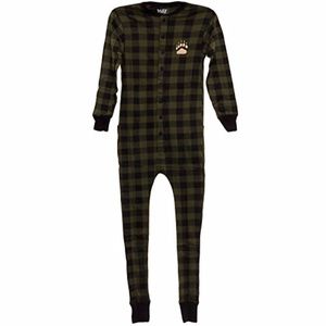 NWOT Bear Cheeks Plaid Adult Flapjacks Onesie