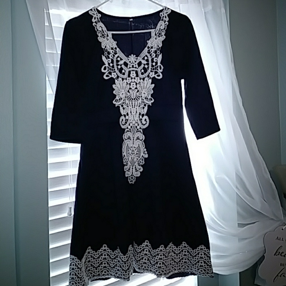 Vintage style Navy blue dress