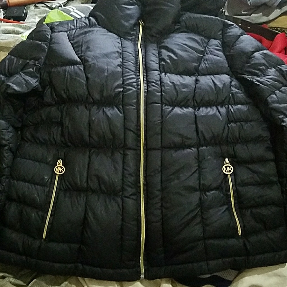 Authentic black and gold Michael kors coat