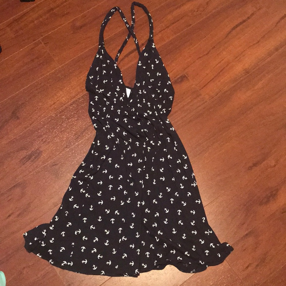 Blue anchor beach coverup dress