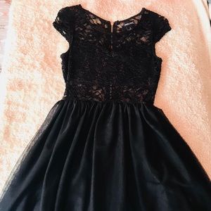 Wet Seal Black Lace Dress