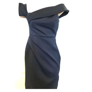 ASOS Navy Scuba Dress. Wedding, New Years Eve Sz 4