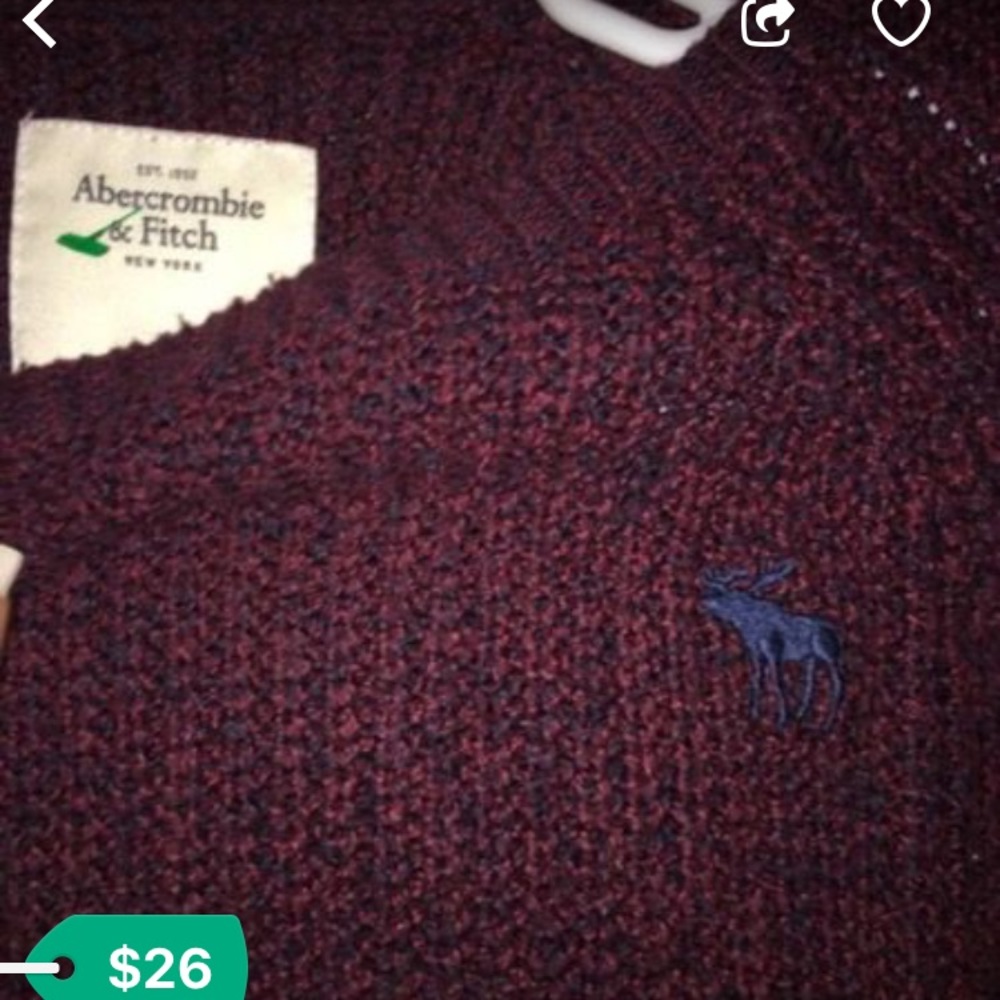 Abercrombie knitted burgundy maroon sweater