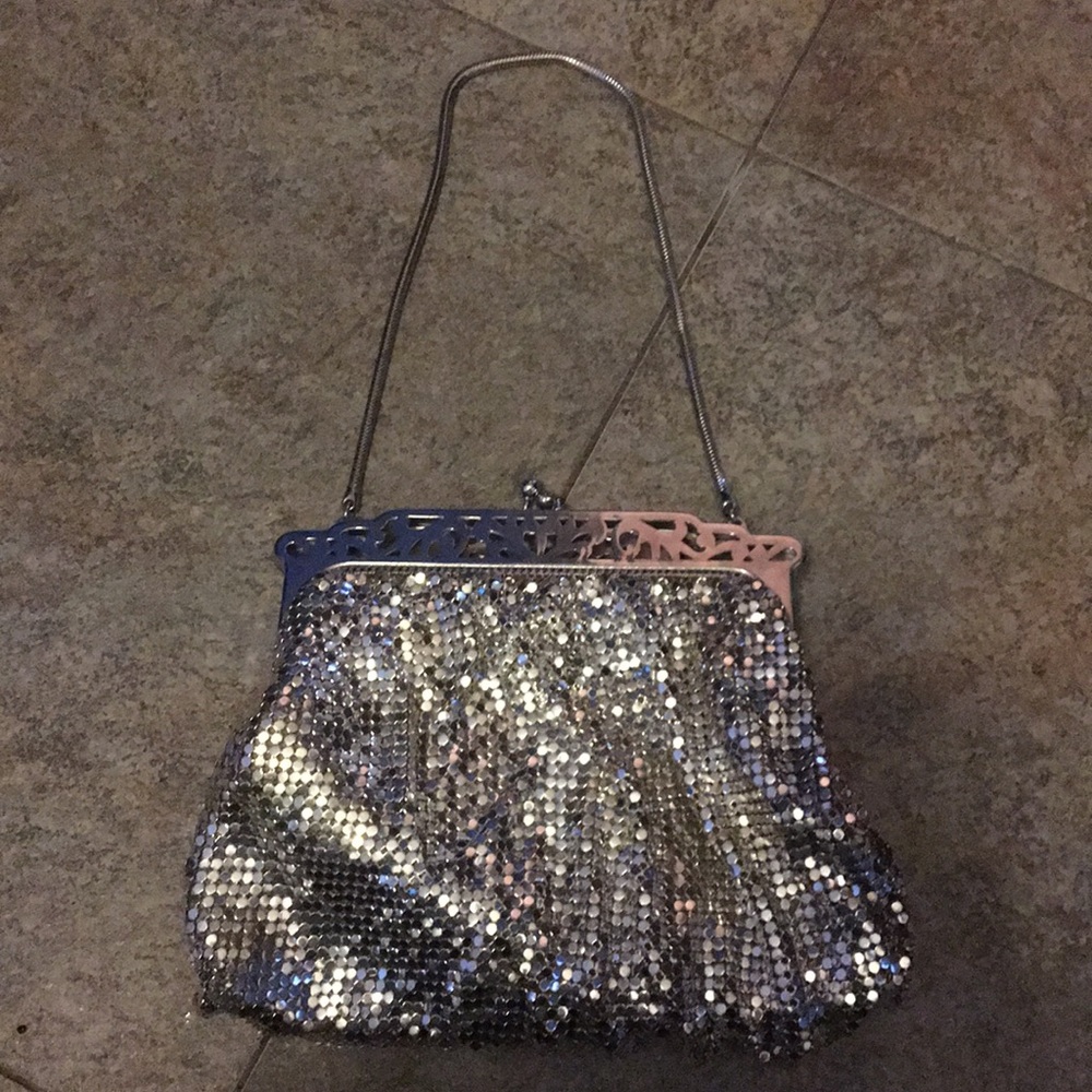 Silver Whiting & Davis vintage purse