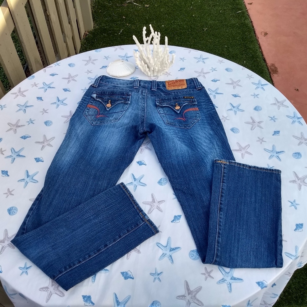 LUCKY BRAND 28 MIDNIGHT LOLA STRAIGHT JEANS - Picture 4 of 8