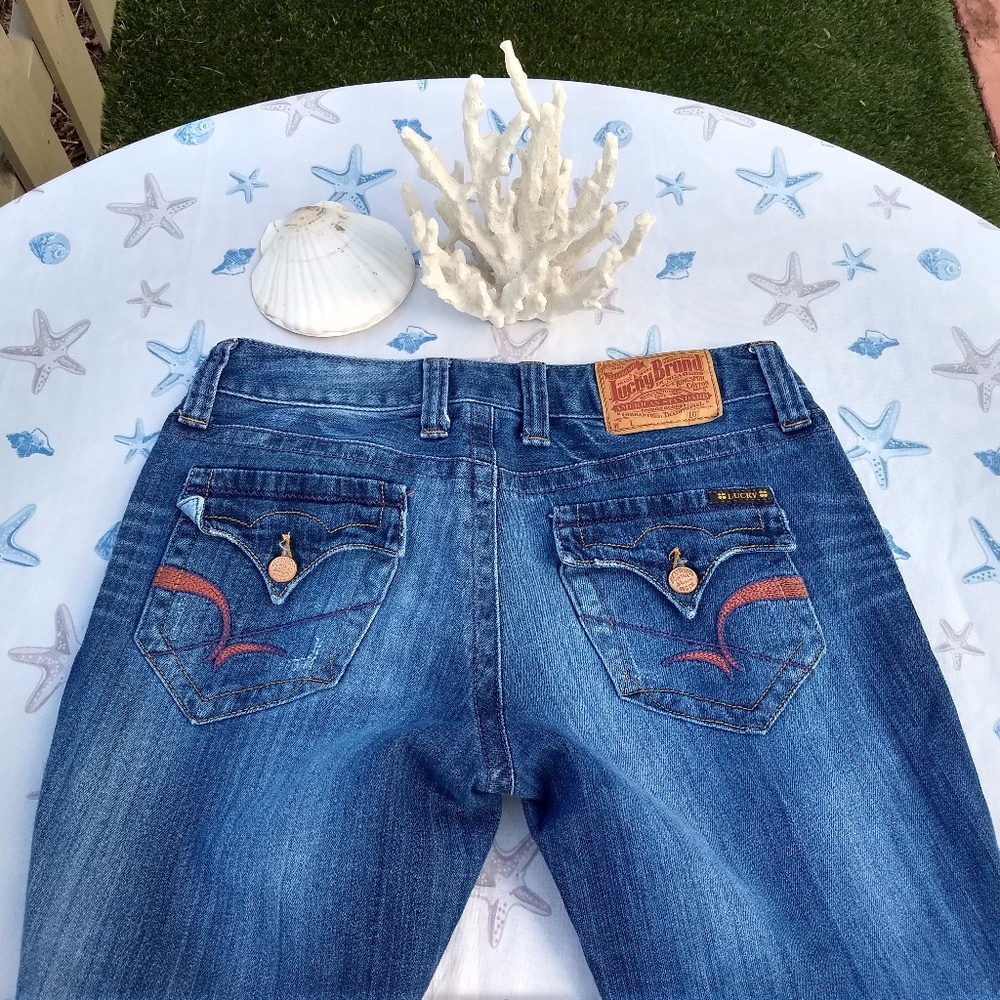 LUCKY BRAND 28 MIDNIGHT LOLA STRAIGHT JEANS - Picture 2 of 8
