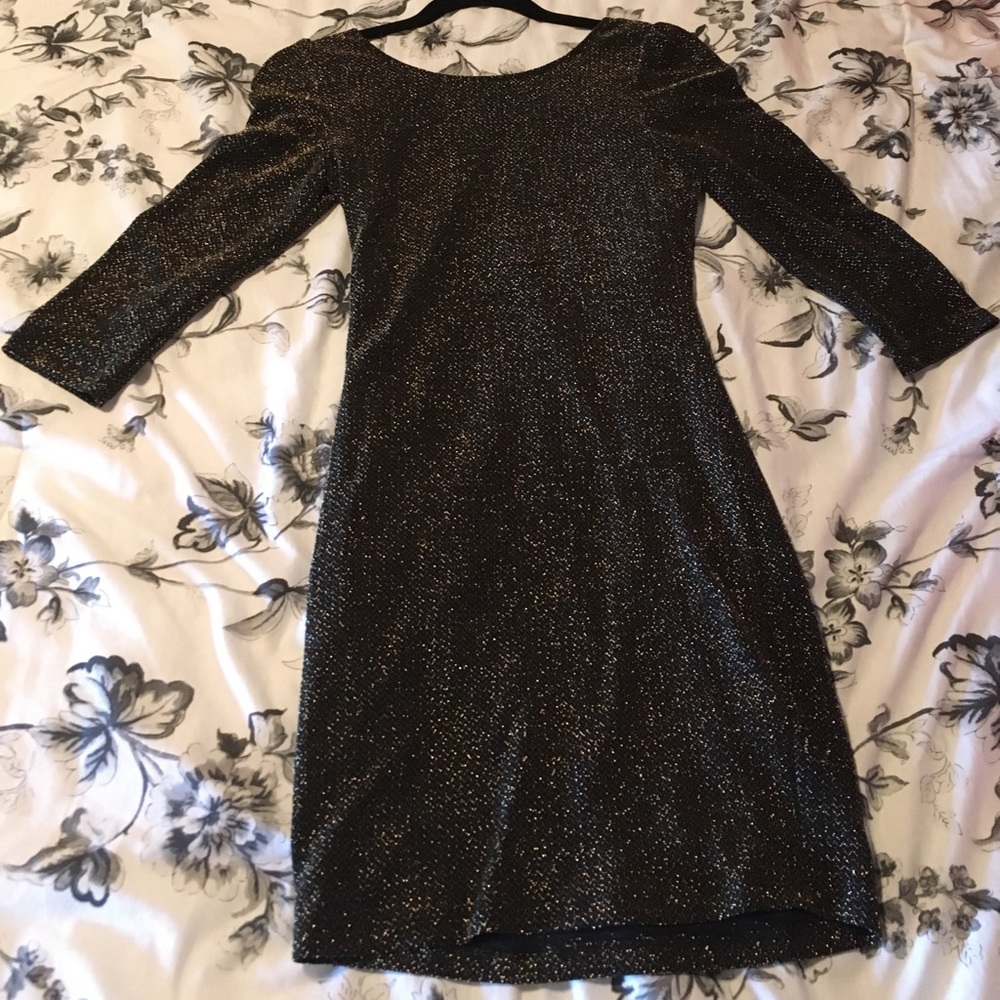 Cecico Sparkly Gold NYE Dress Size Small