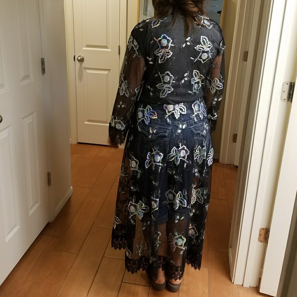 Long sheer elegant wrap