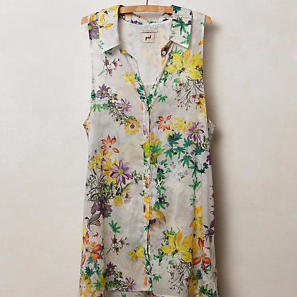 Multicolor Hypericum Tunic Button-down - Picture 1 of 5