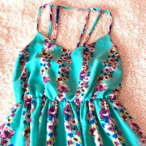 Floral Teal Dress