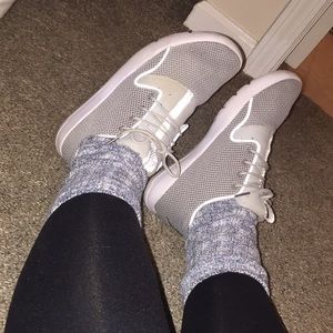 Gray Jordans women's tennis shoes