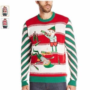 Men's Drunken Elves Ugly Christmas Sweater