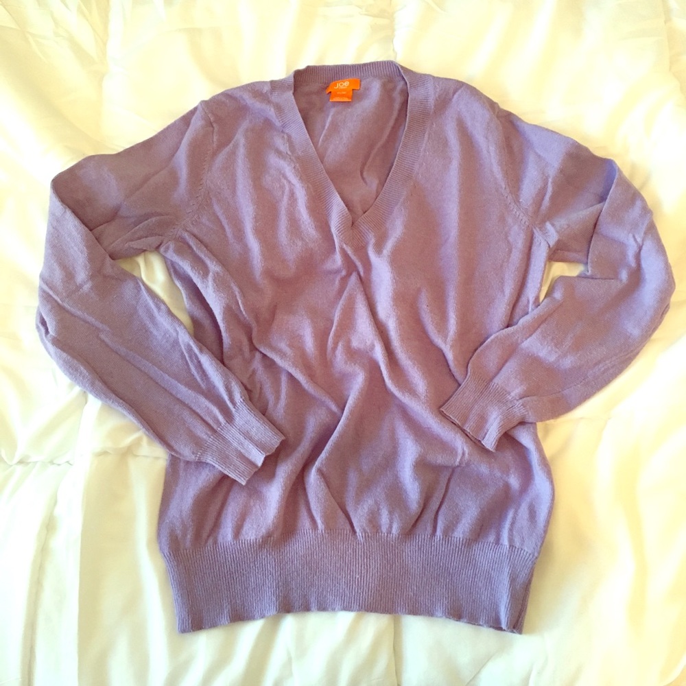 Purple V-Neck Sweater