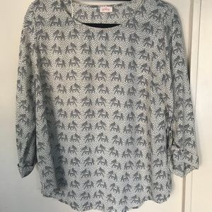 Elephant print blouse