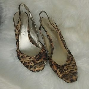 Guess Sling back Cheetah Heels
