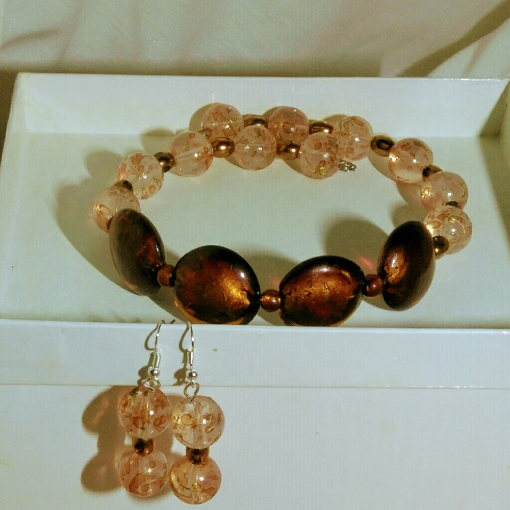 SOLD-Silk Screened Patterned Choker and Matching