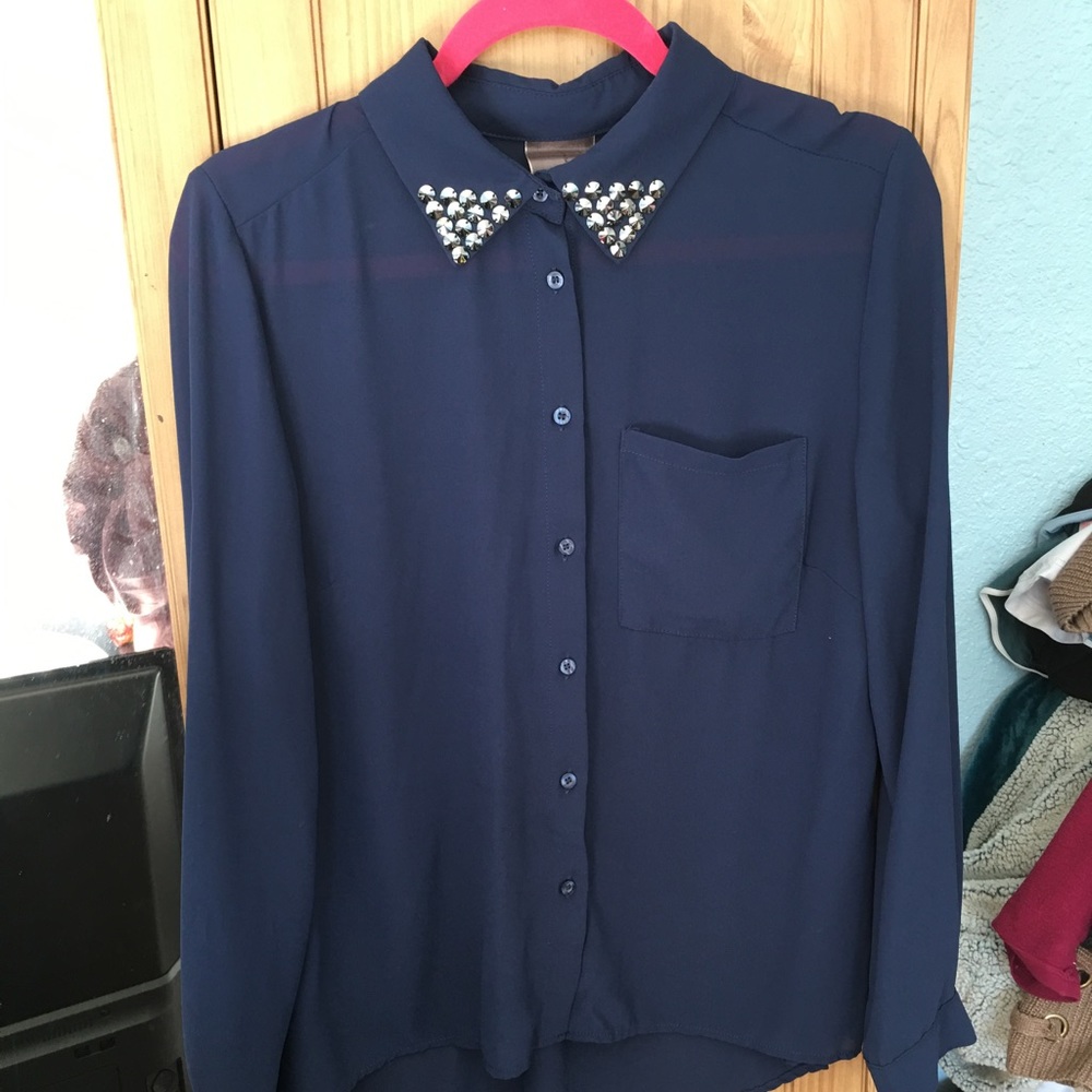 Sheer button up blouse