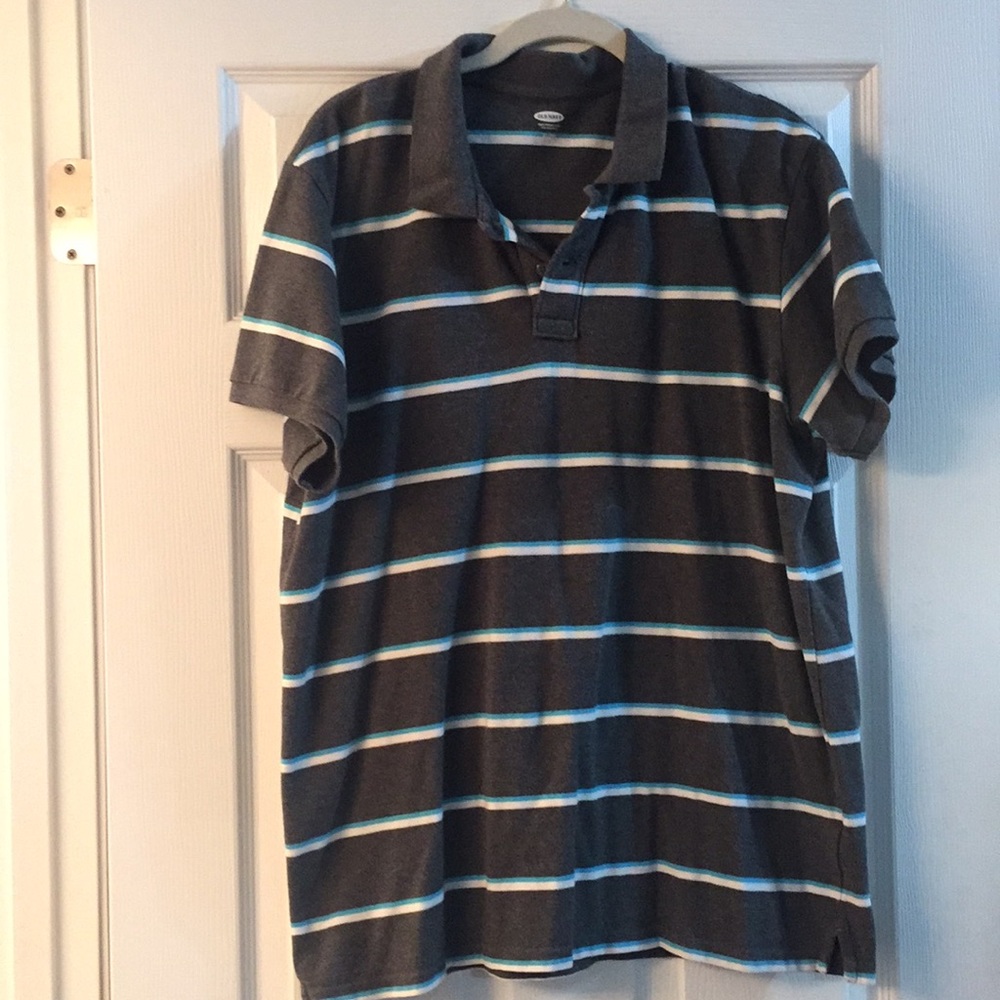 Gray Stripe Polo