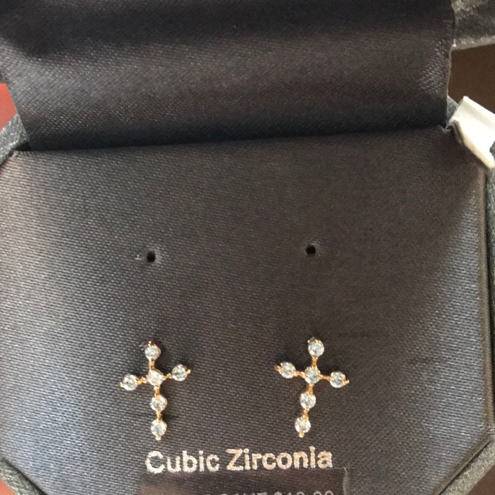 Cross earrings brand new!