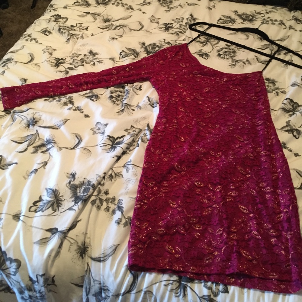 XXI One Shoulder Glittery Dress Size Small