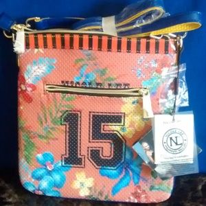 NWT Nicole Lee Numeric 15 Print Cross Body Handbag