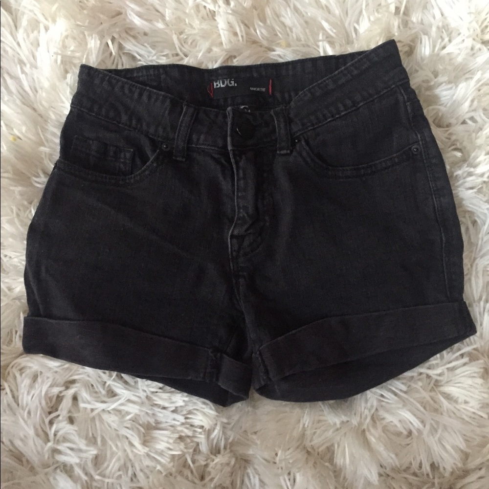BDG high waisted black shorts size 24