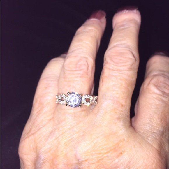 24K Gold Filled Zircon Ring - Picture 2 of 4