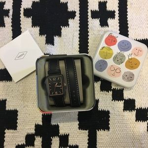 Fossil Accessories - NWT Fossil black leather watch Fossil Accessories - NWT Fossil black leather watch