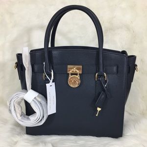 New Michael Kors Hamilton leather bag
