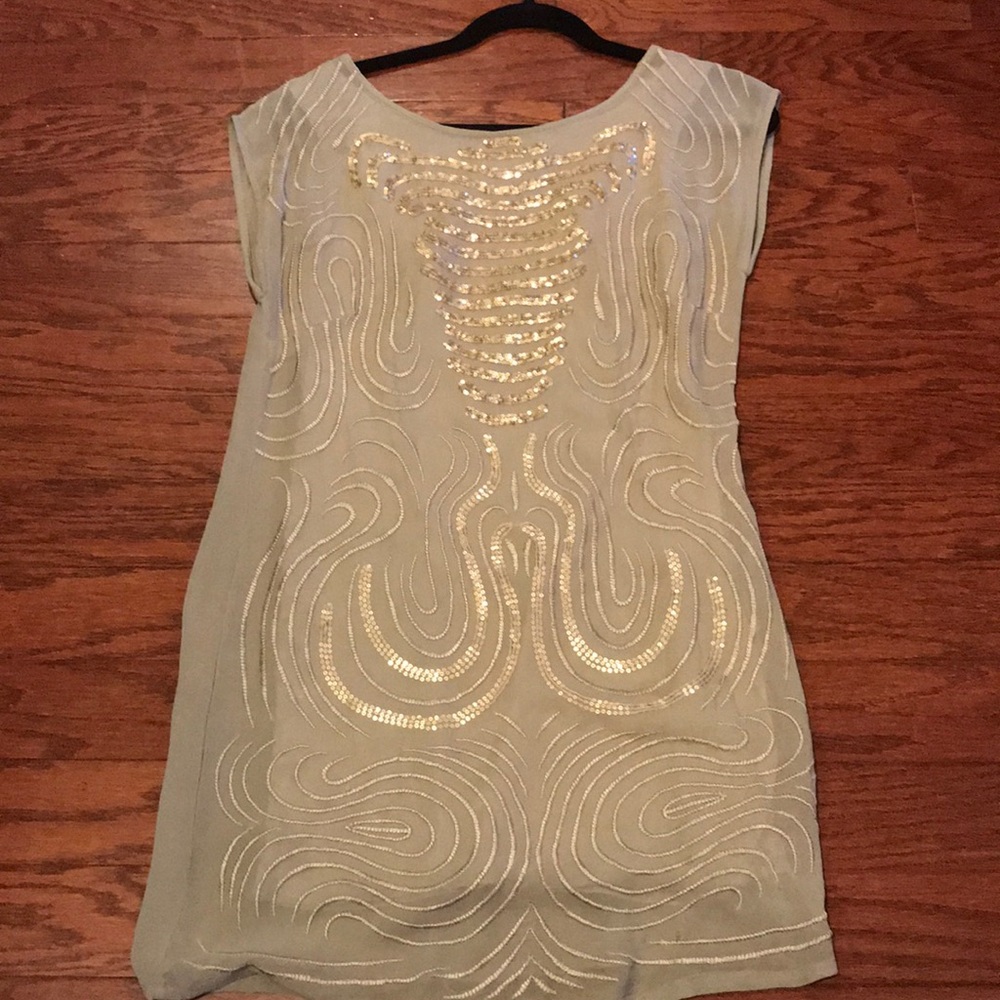 beige/tan sequin dress