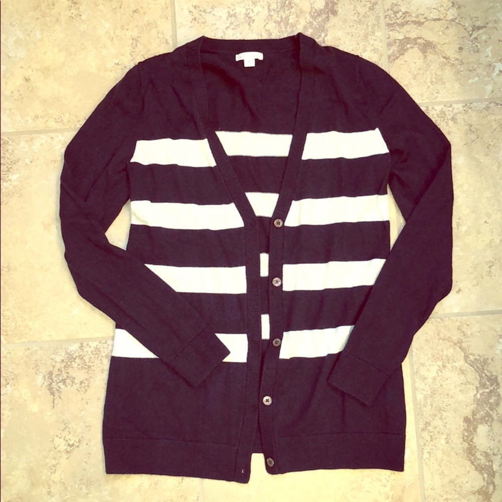 Gap striped button cardigan
