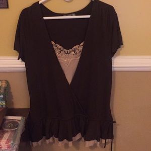 Black and Tan multi layered top