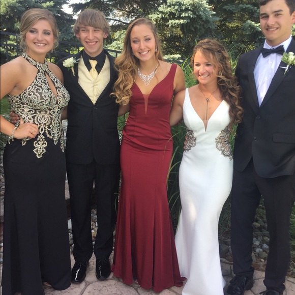 Dark Red Prom/ Evening Gown - Picture 3 of 5