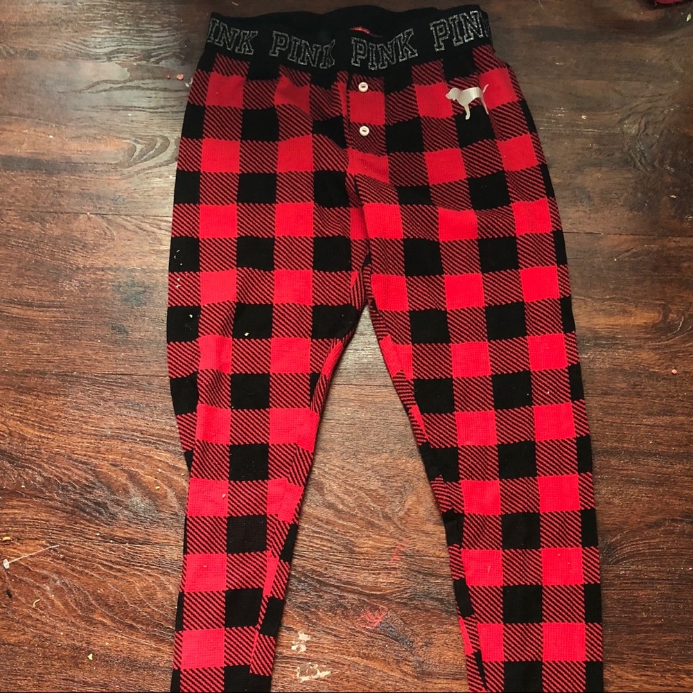 Pink pajama leggings