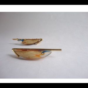 Handmade Venezuelan earring in Wood and gold