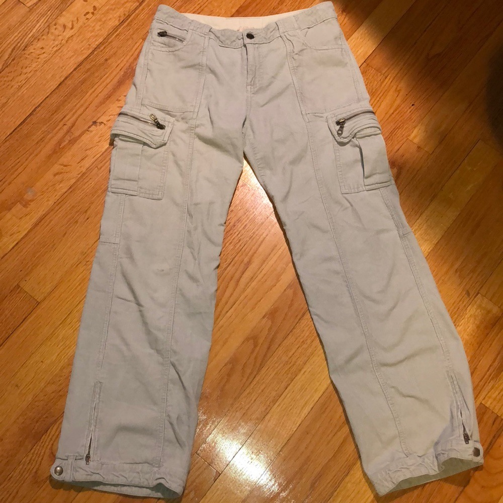 FREE PEOPLE CARGO CORDUROY PANTS SZ 8