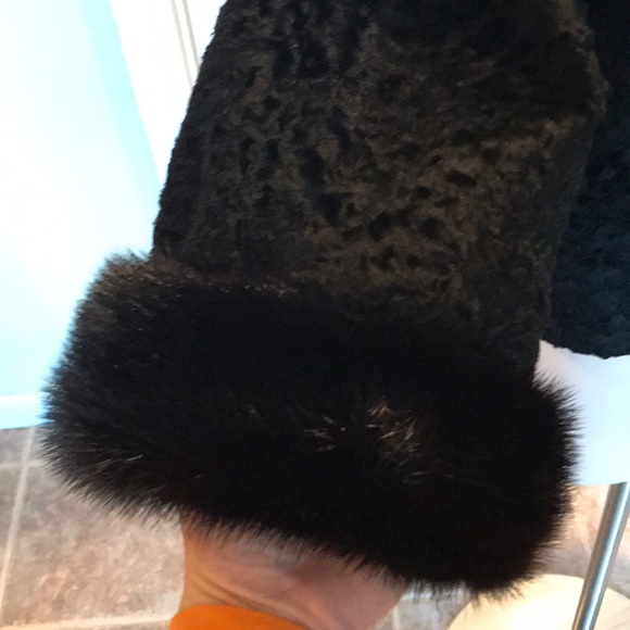 Vintage Saga Mink and Persian Lamb Bolero Coat M - Picture 3 of 6