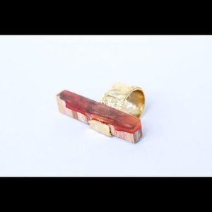 Handmade Venezuelan rings in Wood and gold