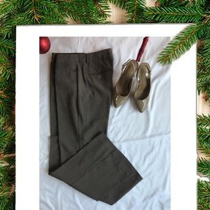Brown slacks.