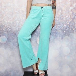 Juicy Couture Aqua Velour Jogger Pants