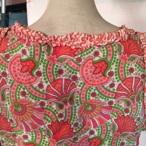 Gretchen Scott  beach coverup. Floral, cotton