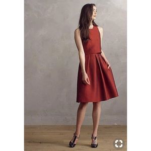 Anthropologie Tiered Minka Dress Red Gown