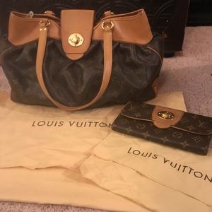LOUIS VUITTON BOUCE BAG AND WALLET