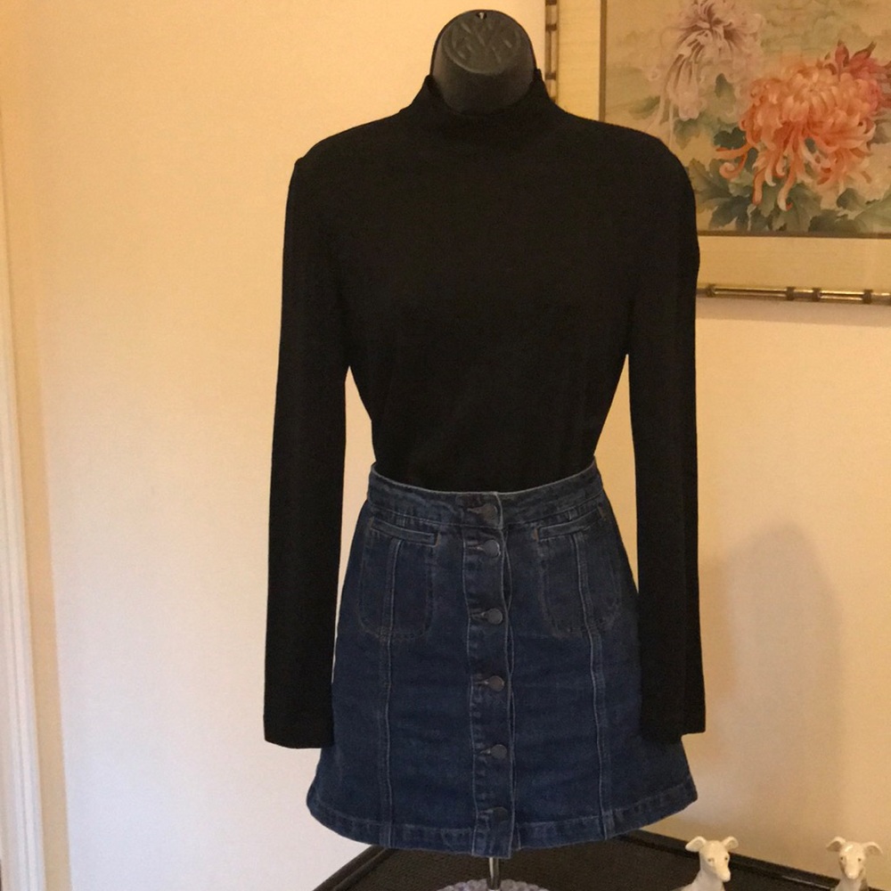 Denim mini skirt