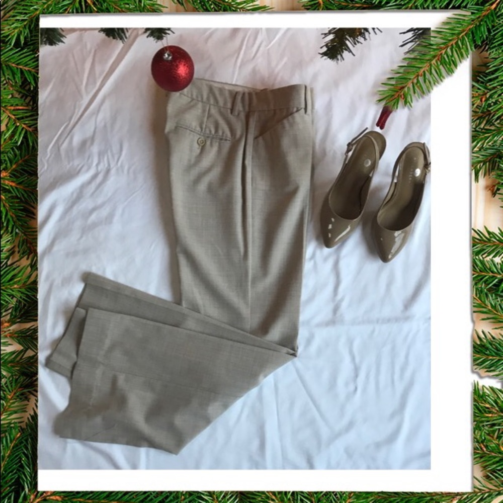 Cream slacks.