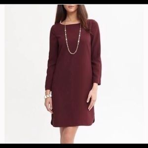 Burgundy Banana Republic Sheath Dress