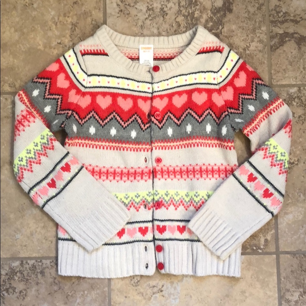 Gymboree heart pattern cardigan