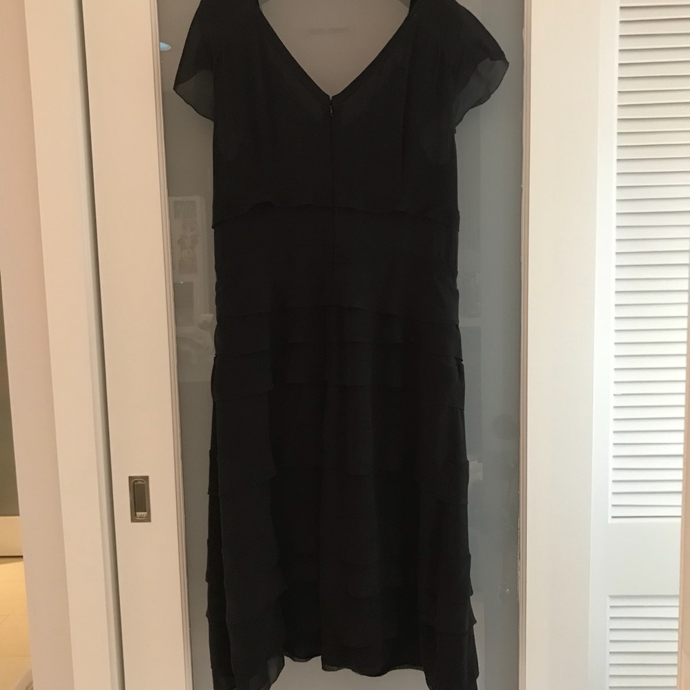 Adrienne Vittadini Black Ruffle Dress